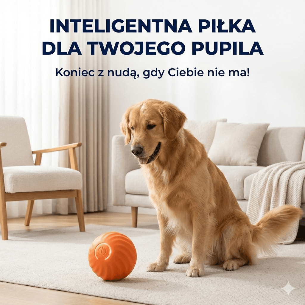 Automatyczna interaktywna piłka skacząca dla zwierzaków 🐾